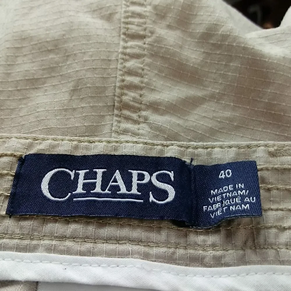 Chaps khaki 6 pocket cargo shorts